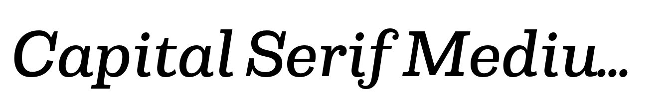Capital Serif Medium Italic